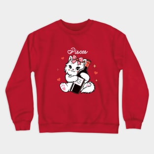 Pisces Sassy Valentines Kitty Crewneck Sweatshirt